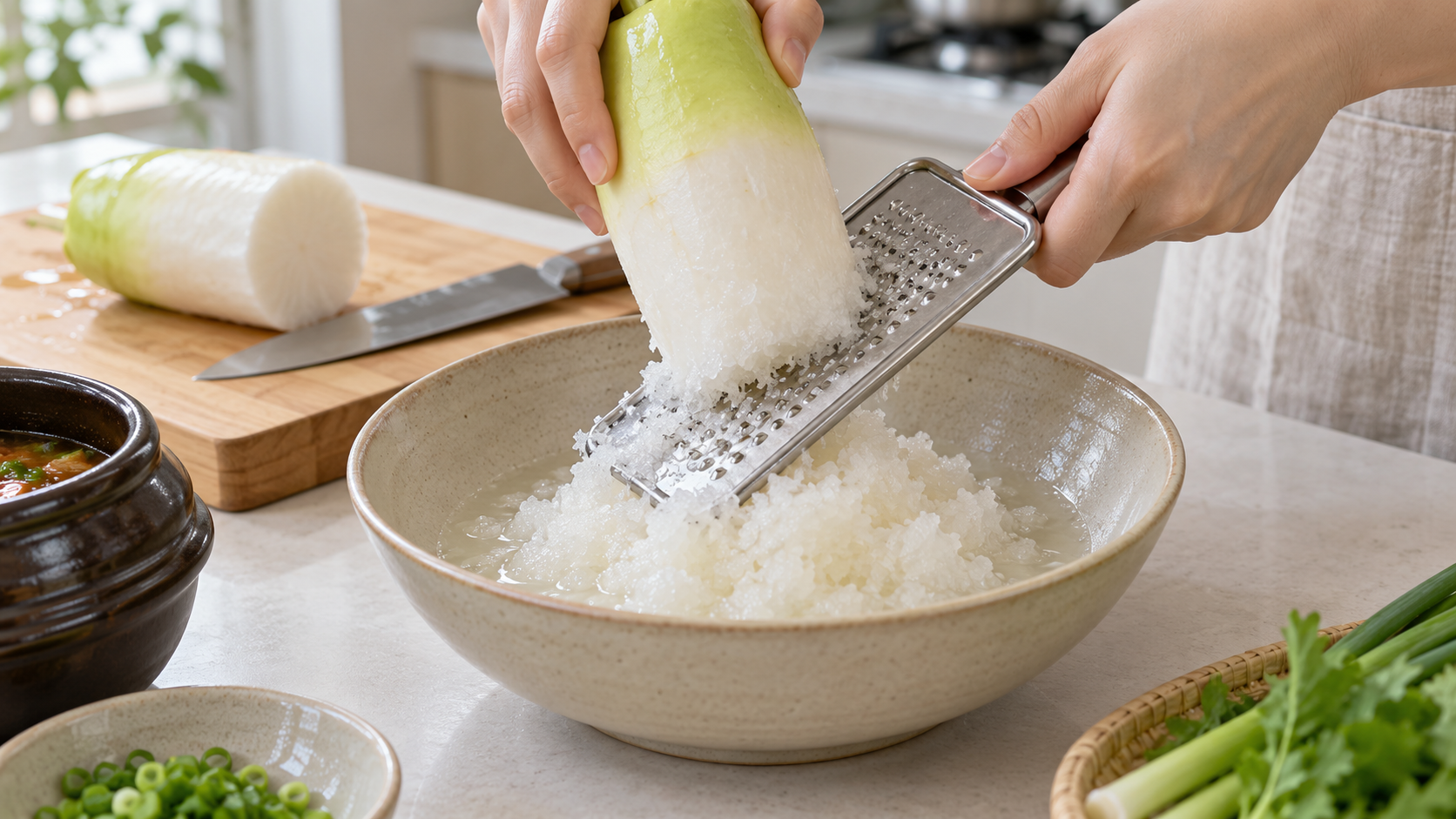 된장찌개 끓일 때 무 썰어 넣지 마세요, 이렇게 넣으면 국물이 달라집니다